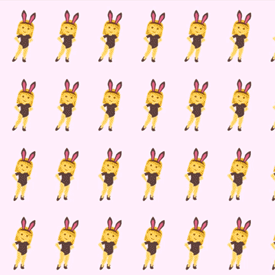 Bunny dancer emoji animation