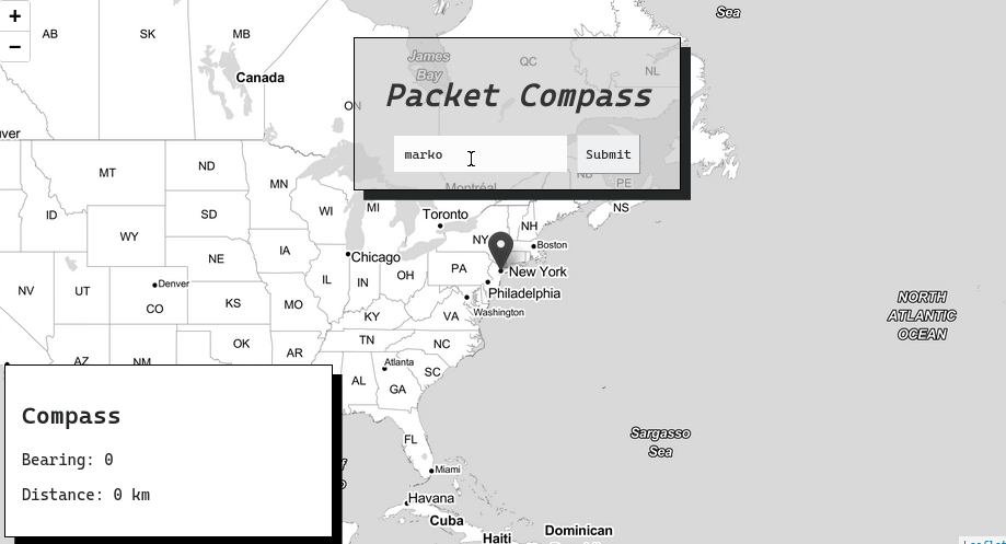 Packet Compass demo